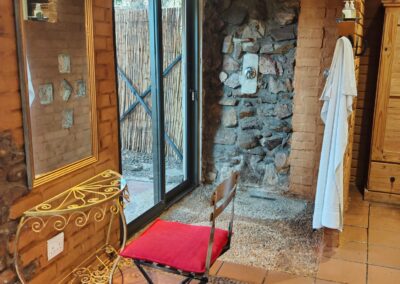 Lily Pond Lethabo Estate accommodation shower with view