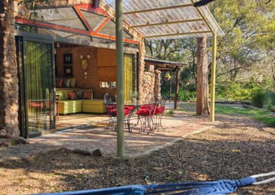 Lily Pond Lethabo Estate accommodation stoep view